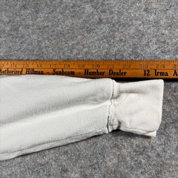 VTG Sapphire Lounge Y2K Tribal White Full Zip Hoodie Mens S Sherpa Skate Skull - Picture 8 of 10